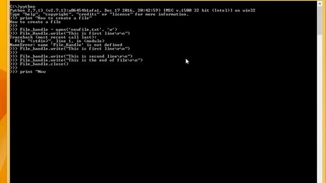 File read and file create operations in python смотреть онлайн