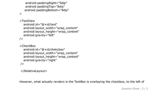 Android : Align text left, checkbox right смотреть онлайн