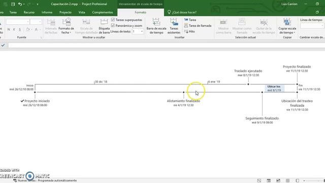 15 - Línea de Tiempo y exportación de diagram de gantt смотреть онлайн