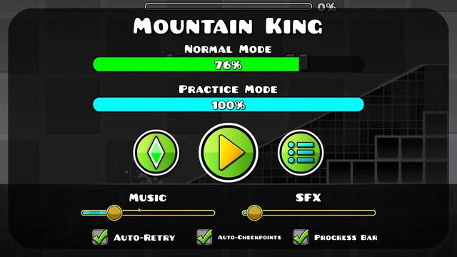 ПРОХОЖУ MOUNTAIN KING В GEOMETRYT DASH!!!!! смотреть онлайн