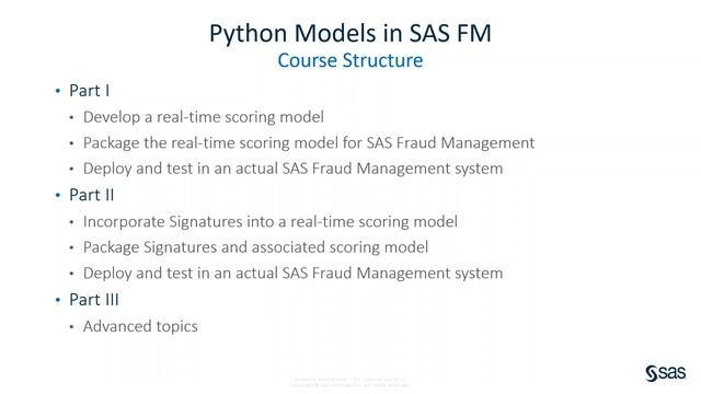 Developing, Packaging and Deploying Python Models in SAS Fraud Management Part0 смотреть онлайн
