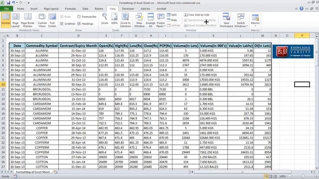 Excel Formatting : Changing View Ruler, Formula bar, Gridlines, Heading смотреть онлайн