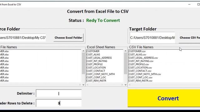 Excel 2 CSV Converter смотреть онлайн