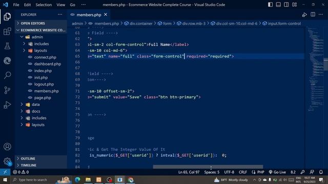 PHP Complete Ecommerce Website | Members Page - Design Part | PART - 20 смотреть онлайн