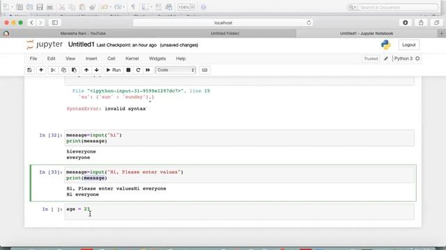 Python: Chapter 6 How to take input from user and while loops смотреть онлайн