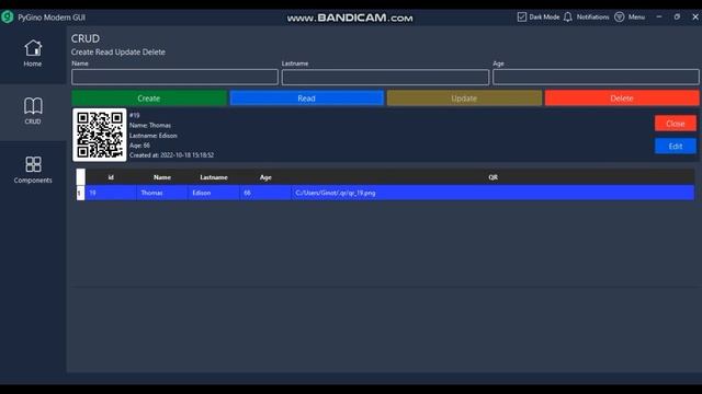 Python | PySide | PyQt | PyQr | CRUD With QR Code смотреть онлайн