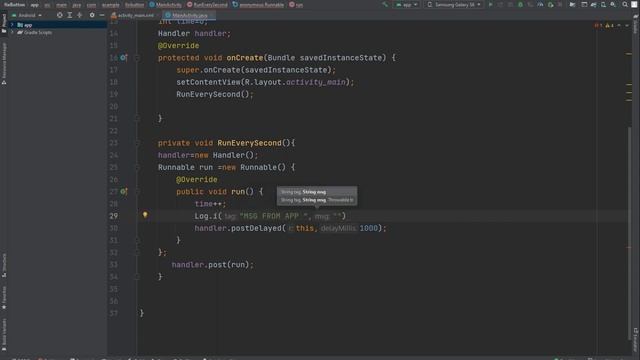 Android java How to run a code every second смотреть онлайн