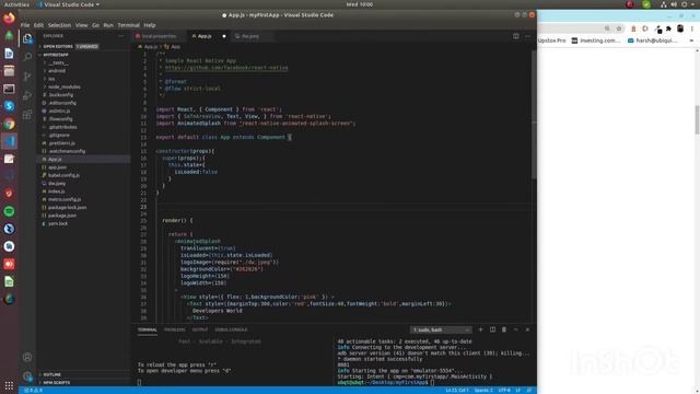 How to create a Splash screen in react native app using react lifecycle method. смотреть онлайн