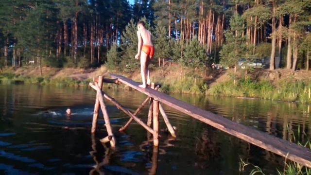 Летний закат на озере. смотреть онлайн