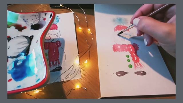 #акварельный скетчинг#скетч #новогоднийрисунок Урок 2. Рисуем Снеговика.Акварелим вместе со мной. смотреть онлайн
