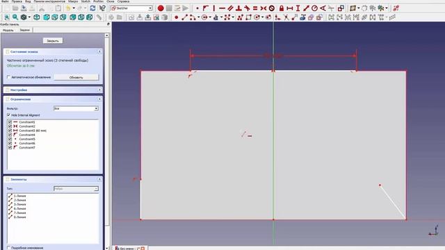 FreeCad 3D модель по четежу смотреть онлайн