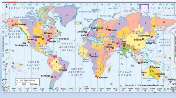 Calculating Time in Different World Time Zones