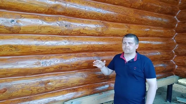 Видеообзор защиты / покраски / герметизации сруба перед финишным слоем - Команда ПАКЛЯ смотреть онлайн