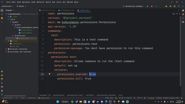 Spigot Plugin Development - 8 - Permissions смотреть онлайн