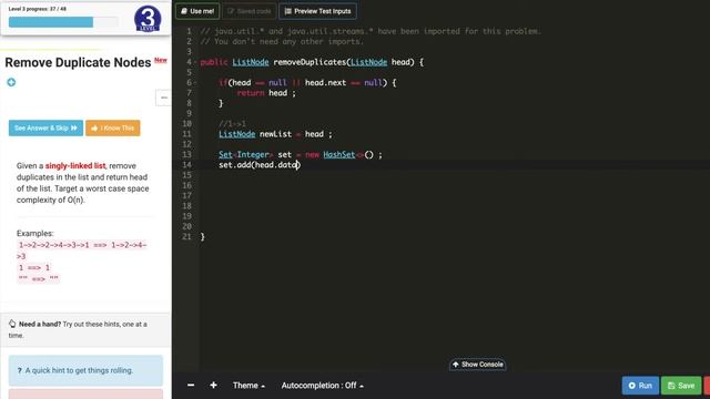 Remove Duplicate nodes from a LinkList смотреть онлайн