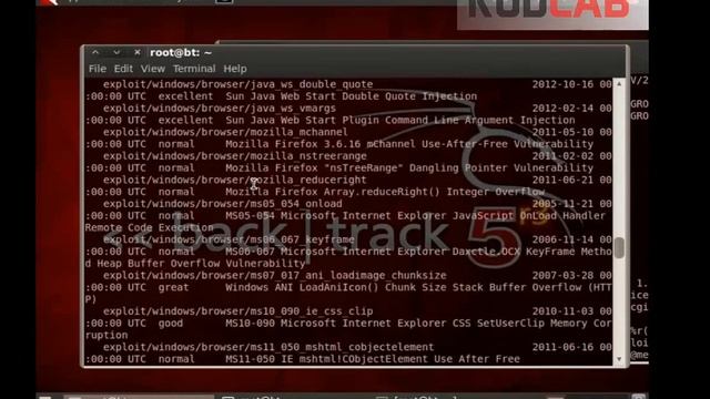 Backtrack - Metasploitable Java RMI смотреть онлайн