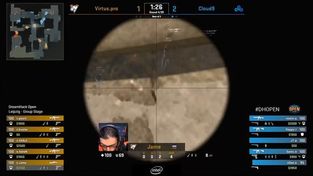 Virtus Pro ИГРАЮТ МАТЧ НА ВЫЛЕТ ! Virtus Pro vs Cloud9 - DreamHack Leipzig 2020 смотреть онлайн