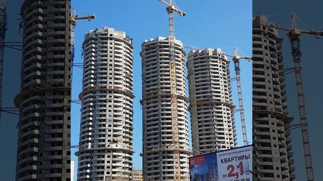 ЖК "Новые Черёмушки", стройка. 23 апреля 2018 г. смотреть онлайн