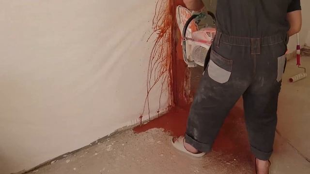 8-928-530-40-50 Левша05 алмазная резка предварительно обклеив клиёнкой стену (без грязи) смотреть онлайн