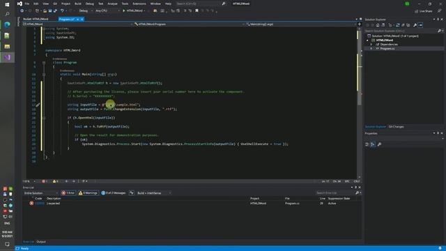 Как программно конвертировать HTML в файлы WORD (DOCX, RTF, Txt) с помощью языка C# и VB.Net смотреть онлайн