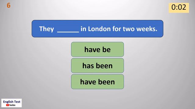 Present Perfect Tense Grammar Test смотреть онлайн