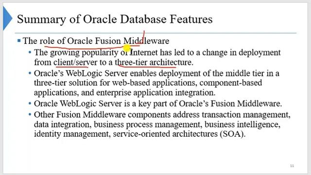 Lec-3.2 || Oracle Database Features/Oracle Fusion Middleware/Database Connection Features||DBA|CH#1 смотреть онлайн