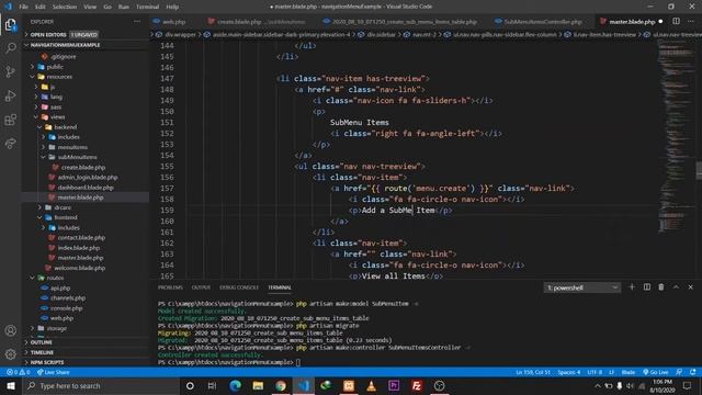 Implementing Dynamic SubMenu Items In Navigation Bar in Laravel | Tutorial смотреть онлайн