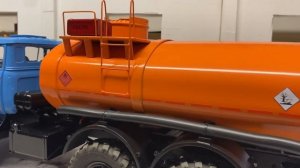 Cross rc Ural Бензовоз Урал ямз 238 1:12 установил бочку dasmikro tbs mini sound записал звук