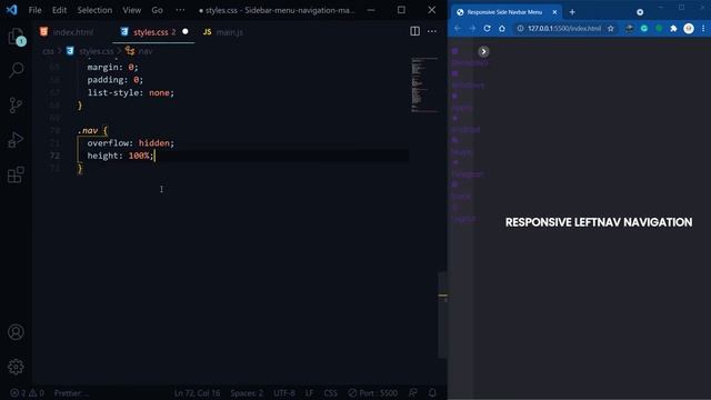 Responsive Sidebar Menu Navigation | Dark Mode | Javascript | Tutorial for Beginners | Rajacharles смотреть онлайн