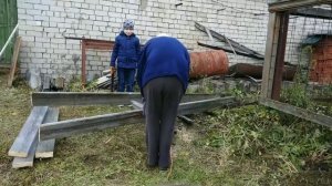 В Деревне ....кОзлы    для распилки дров своими руками