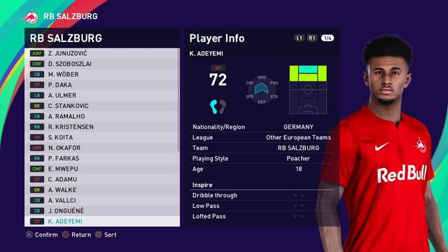 eFootball PES 2021 RB SALZBURG Base Copy W/STATS смотреть онлайн