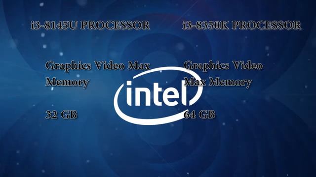 INTEL® CORE™ i3 8145U PROCESSOR vs INTEL® CORE™ i3 8350K PROCESSOR смотреть онлайн