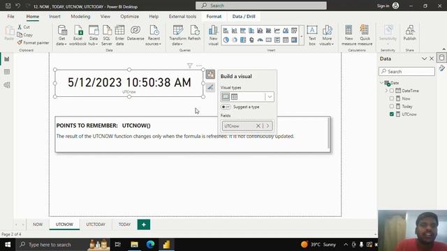 DAX | POWER BI | DATE and TIME | NOW, UTCNOW, TODAY & UTCTODAY Functions смотреть онлайн