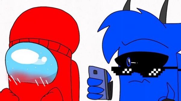 Sad Cat Meme (Red X Black) | Among Us Animation