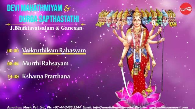 Navarathri - Day 8 || Devi Mahathmiyam & Durga Sapthastathi || J Bhaktavatsalm & Ganesan смотреть онлайн