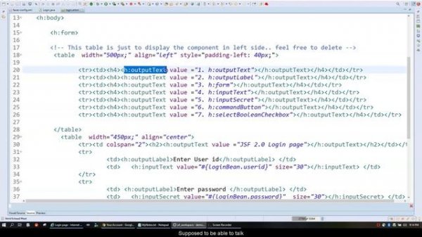 JSF components example part1