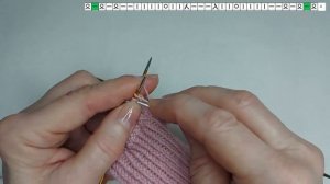 Женские носочки  с японским узором.  1- 20 ряды.  Часть 1.