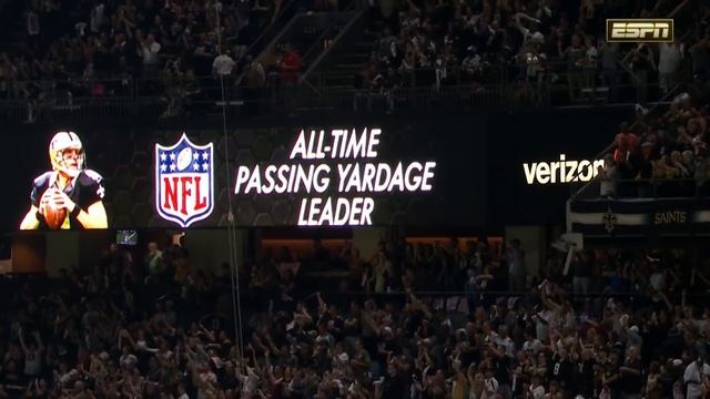 Drew Brees Breaks All-Time Passing Yards Record on 62-Yd TD Bomb!!! смотреть онлайн