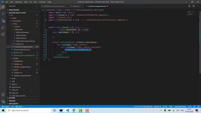 Youtube Clone in React (TypeScript)- From Scratch - Creating Infinite Scroll Component - Part 7 смотреть онлайн