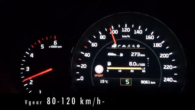 Kia Sorento 2.0 CRDi 185 KM 80-120  Km/h Acceleration Test Rwdpb.pl