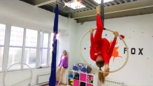 Воздушное кольцо.  Воздушная гимнастика.  Воздушная акробатика.