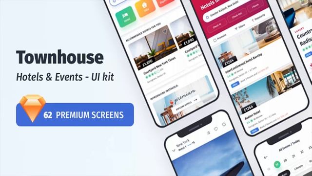 Townhouse Hotel Mobile App - UI-kit | Themeforest Website Templates and Themes смотреть онлайн