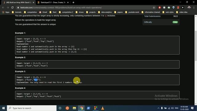 1441. Build an Array With Stack Operations || Leetcode weekly contest 188 || [ C++ SOLUTION ] смотреть онлайн