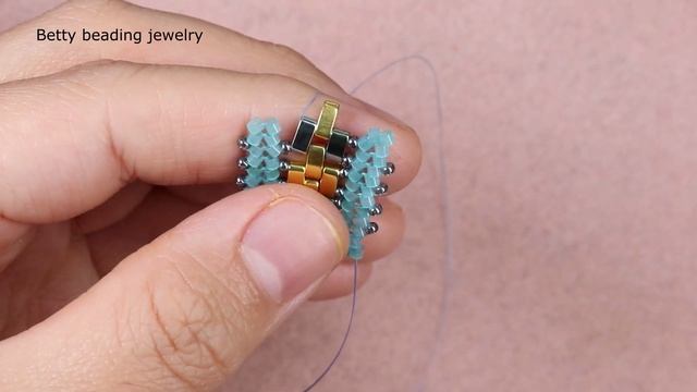 Easy And Elegant Beaded Bracelet With 3 Rows Half Tila ,beading Tutorials.herringbone Design