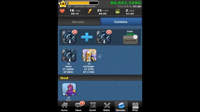 Monster Warlord | Combining to Obtain GOD Monsters смотреть онлайн