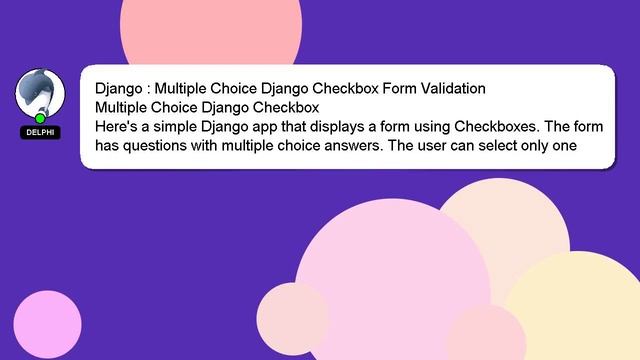 Django : Multiple Choice Django Checkbox Form Validation смотреть онлайн