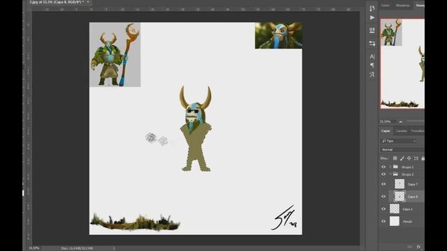 Nature's Prophet - Ilustración en Photoshop (Dota 2) смотреть онлайн