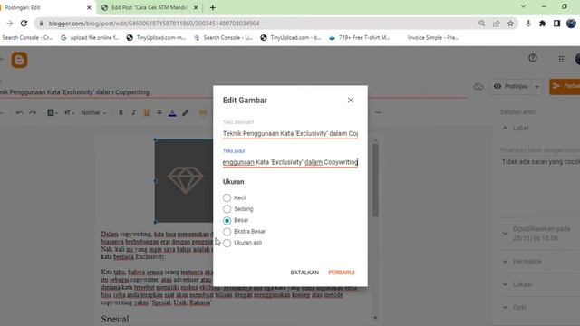 Cara Setting Alt Image di Blogger dan Wordpress смотреть онлайн
