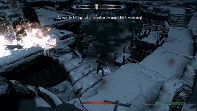 Skyrim: Epic Mage/Stormcloak fight vs Imperial scum смотреть онлайн