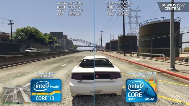 Core i3-6300 vs Core 2 Quad Q9650 - Grand Theft Auto 5 - Performance Test смотреть онлайн